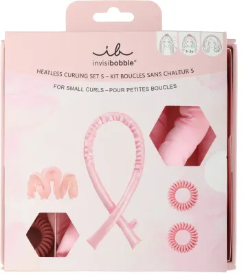 Набор Invisibobble Sprunchie Baby Curl S резинки Sprunchie Slim 2 шт атласная лента и зажим розовый
