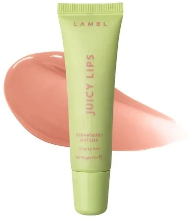 Бальзам-блеск для губ Lamel Make Up Juicy Lips Glossy, оттенок 02 - Strawberry Matcha