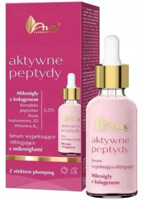 Сыворотка для лица AVA Laboratorium Active Peptides Filling And Lifting с микроиглами и пептидами, 30 мл
