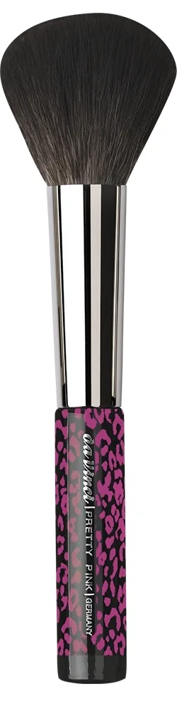 Круглая кисть для пудры Da Vinci Pretty Pink Powder Brush 9447LEO с леопардовым дизайном