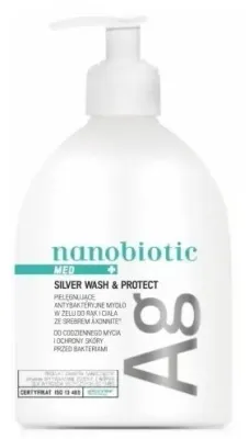 Мыло-гель для рук и тела Nano-Tech Nanobiotic Med Silver с серебром, 500 мл