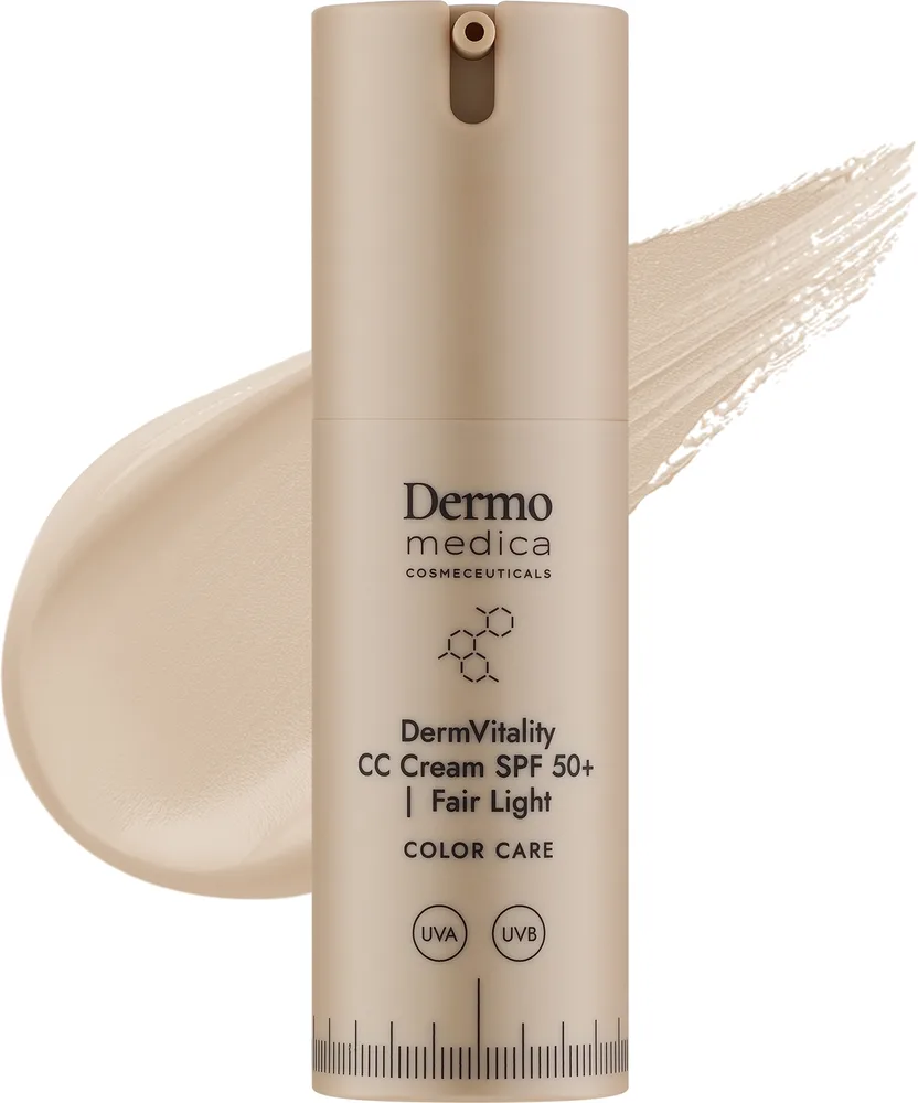 Крем CC для лица Dermomedica DermVitality CC Cream SPF 50+ с коррекцией тона, 30 мл, оттенок Fair