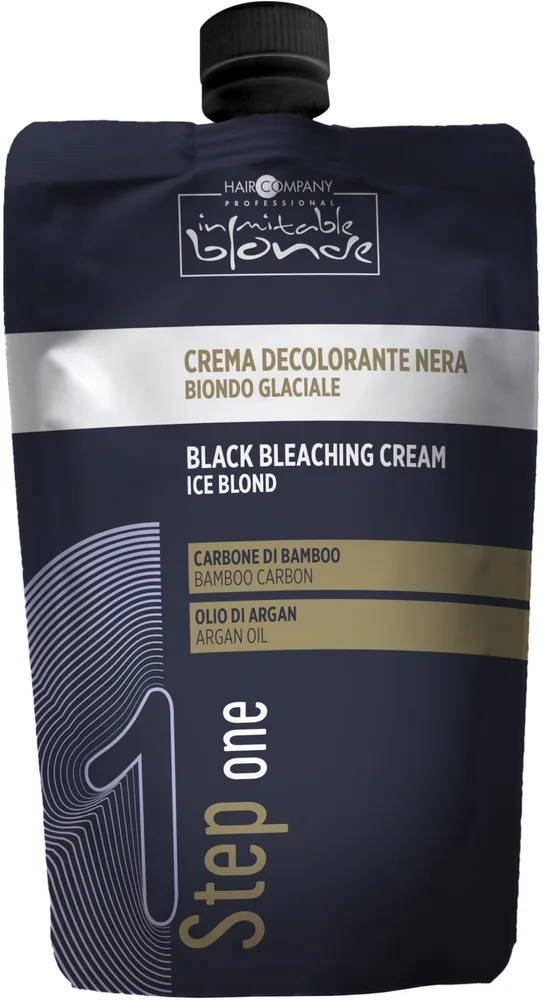Крем для волос Hair Company Inimitable Blonde осветляющий чёрный, до 7 уровней осветления, нейтрализация тёплых тонов, 300 г