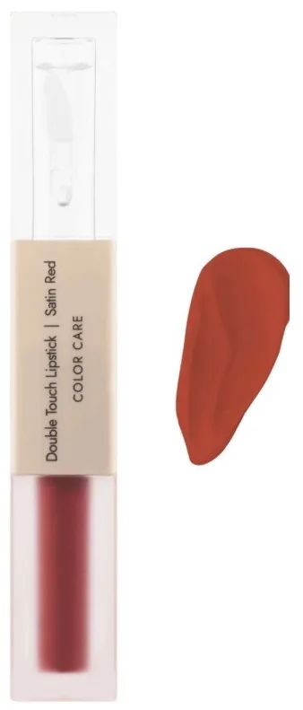 Помада для губ Dermomedica Double Touch Lipstick жидкая, из двух частей, 2 x 1,72 мл, оттенок Satin Red