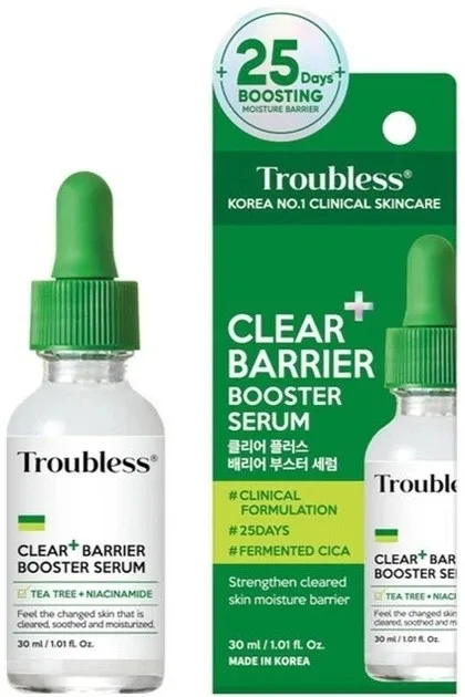 Сыворотка для лица Troubless Clear Barrier Plus Booster укрепляющая, с центеллой и пантенолом, 30 мл