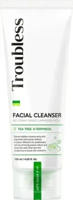 Troubless Facial Cleanser пенка для умывания с чайным деревом и кислотами AHA и BHA 120 мл
