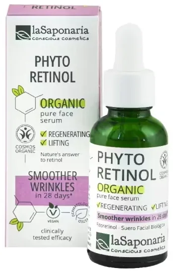 Сыворотка для лица La Saponaria Phytoretinol Organic против морщин, с фиторетинолом, 30 мл