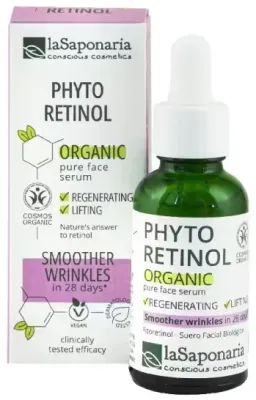 Сыворотка для лица La Saponaria Phytoretinol Organic против морщин, с фиторетинолом, 30 мл