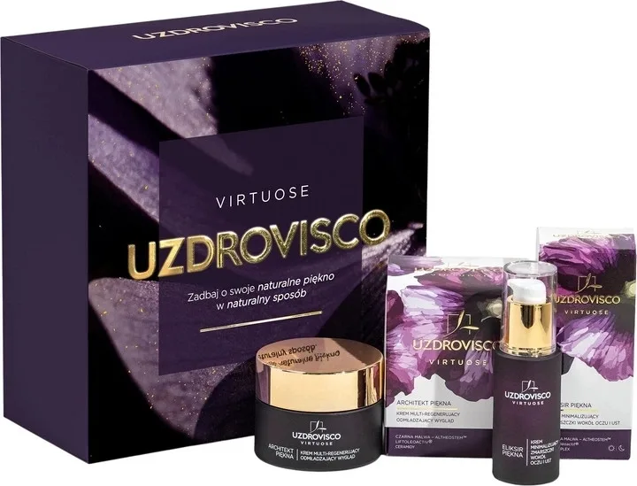 Набор для лица Uzdrovisco Virtuose крем для области глаз и губ и крем для лица с маслом ши для зрелой кожи 30+50 мл