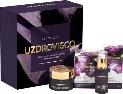 Набор для лица Uzdrovisco Virtuose крем для области глаз и губ и крем для лица с маслом ши для зрелой кожи 30+50 мл