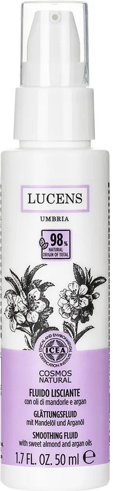 Lucens Smoothing Fluid — разглаживающий несмываемый флюид для волос с аргановым маслом и молочной кислотой, 50 мл