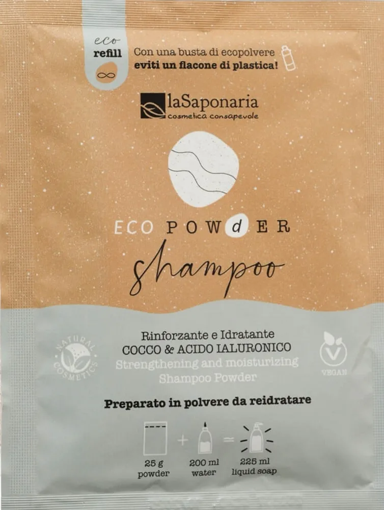 Шампунь для волос La Saponaria EcoPowder Shampoo Refill порошковый, сменный блок, 25 г