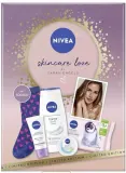 Набор NIVEA Skincare Love гель для душа 250 мл интенсивный крем 100 мл дневной крем SPF 15 50 мл и мицеллярные салфетки — фото 1