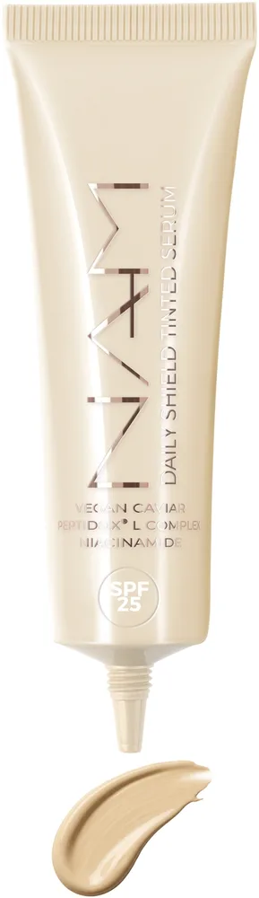 Тональная сыворотка для лица NAM Make Up Daily Shield Tinted Serum SPF 25 с защитой от солнца, выравнивающая тон, 25 г, оттенок 1
