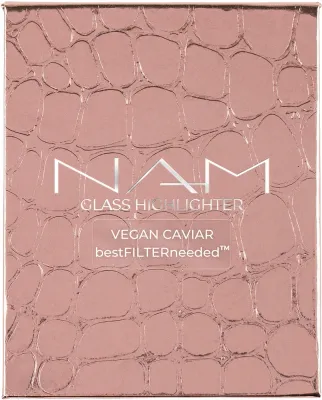 Хайлайтер для лица NAM Make Up Glass Highlighter Vegan Caviar с эффектом стекла, 6 г