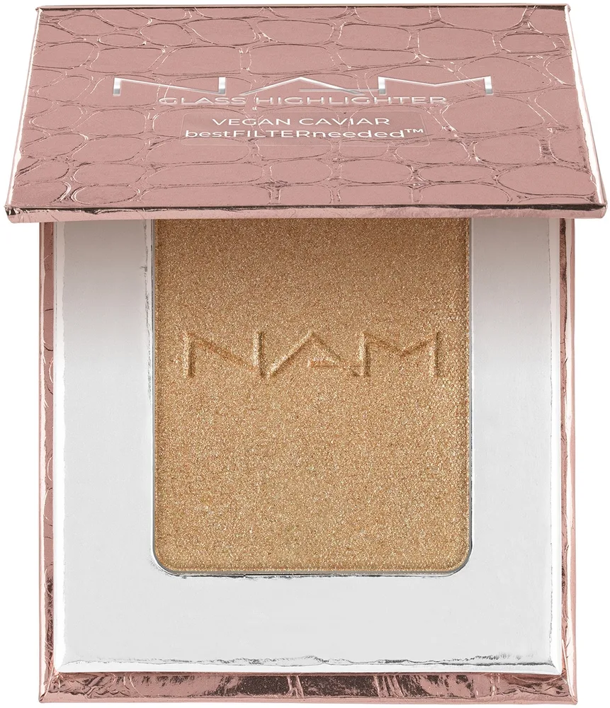 Хайлайтер для лица NAM Make Up Glass Highlighter Vegan Caviar с эффектом стекла, 6 г, оттенок 02 - Sunkissed