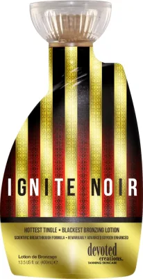 Devoted Creations Ignite Noir Hottest Tingle Blackest Lotion бронзирующий лосьон для солярия с эффектом покалывания, 400 мл