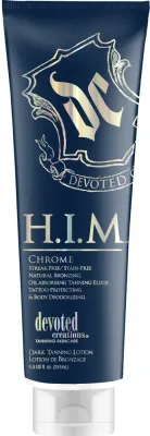 Бронзатор для солярия Devoted Creations H.I.M Chrome для мужчин без DHA с маслом таману 251 мл