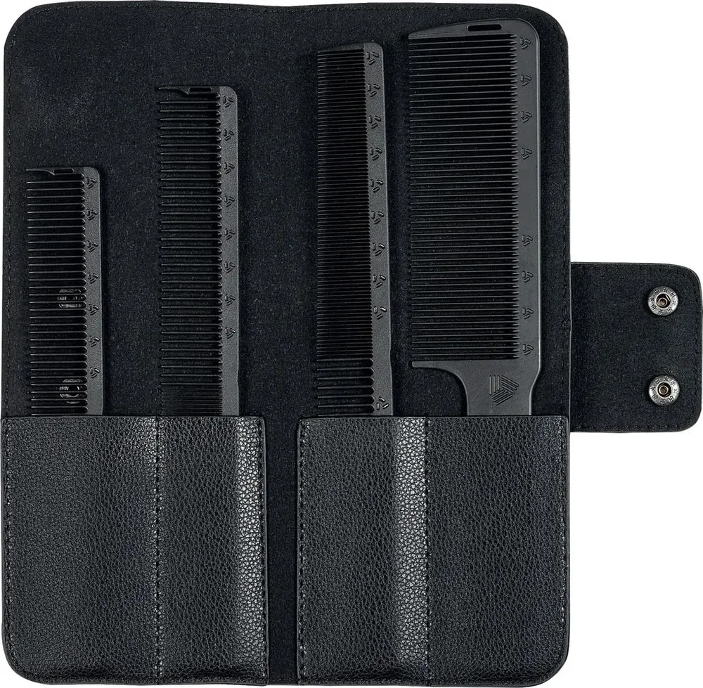 Набор расчёсок для волос XanitaliaPro Carbon Z Grip карбоновых, антистатических, 4 шт