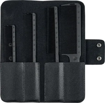 Набор расчёсок для волос XanitaliaPro Carbon Z Grip карбоновых, антистатических, 4 шт