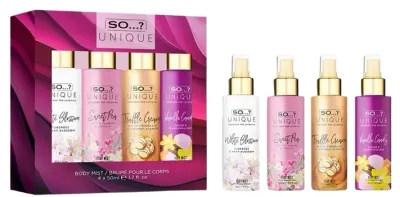 Набор спреев для тела So...? Unique Body Mist Set 4 шт по 50 мл