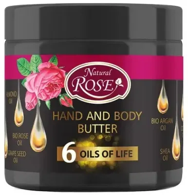 Масло-баттер для рук и тела Natural Rose 6 Oils Of Life с розовым и аргановым маслом 350 мл
