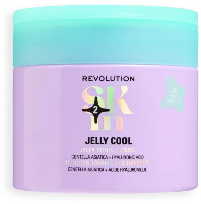 Подушечки для лица Revolution Skin Jelly Cool Jelly тонизирующие, с центеллой и церамидами, 30 шт
