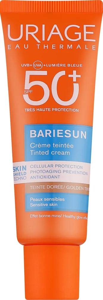Солнцезащитный тонирующий крем Uriage Bariesun Golden Tint SPF 50+, 50 мл