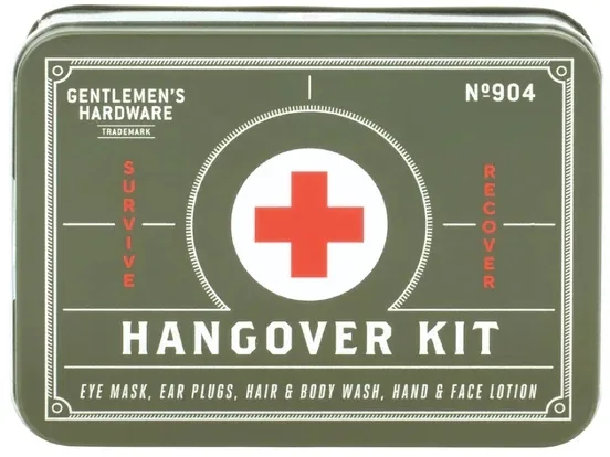 Мужской набор Gentlemen's Hardware Hangover Kit лосьон для рук и лица 60 мл гель для тела и волос 60 мл маска для сна и беруши 2 шт