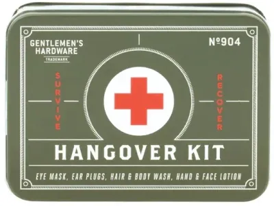 Мужской набор Gentlemen's Hardware Hangover Kit лосьон для рук и лица 60 мл гель для тела и волос 60 мл маска для сна и беруши 2 шт