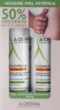 Набор для тела A-Derma Exomega смягчающий пенящийся гель для душа для сухой кожи с овсом 2x500 мл — фото 1