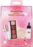 Мини-набор для макияжа Makeup Revolution Icons палетка хайлайтер блеск для губ и фиксирующий спрей уценка 0.7+2.5+3+30 — фото 1