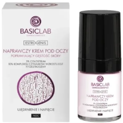 Крем для кожи вокруг глаз BasicLab Dermocosmetics Estrogenis ночной, восстанавливающий, 18 мл
