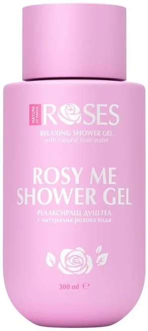 Релаксирующий гель для душа Nature of Agiva Roses Rosy Me с розовой водой, 300 мл