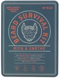 Мужской набор Gentlemen's Hardware Beard Survival шампунь для бороды 50 мл масло для бороды 30 мл и расческа в жестяной банке — фото 2