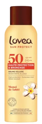 Спрей для тела Lovea Sun Protect Sunscreen Mist SPF50 с активатором загара и маслом монои 150 мл