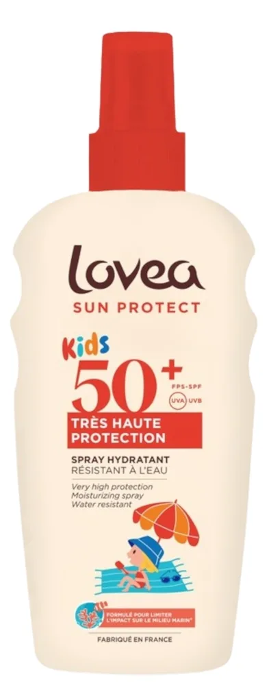 Спрей для тела Lovea Sun Protect Kids SPF50+ детский солнцезащитный увлажняющий 150 мл