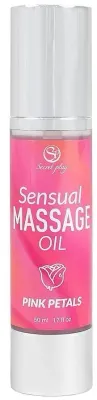 Масло для массажа тела Secret Play Sensual Massage Oil Лепестки розы увлажняющее 50 мл