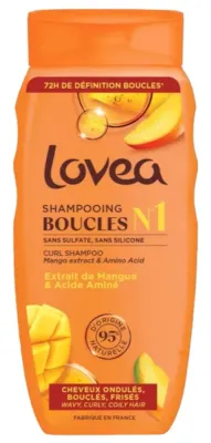 Шампунь для кудрявых волос Lovea Curly Shampoo с экстрактом манго, с аминокислотами, 250 мл