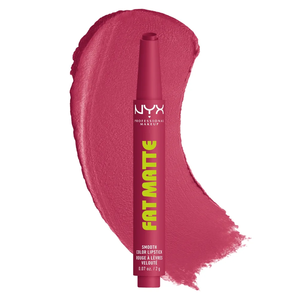 Помада для губ NYX Professional Makeup Fat Matte Smooth Color матовая кремовая в стике с кнопкой, 2 г, оттенок 12 - Blush Blanket