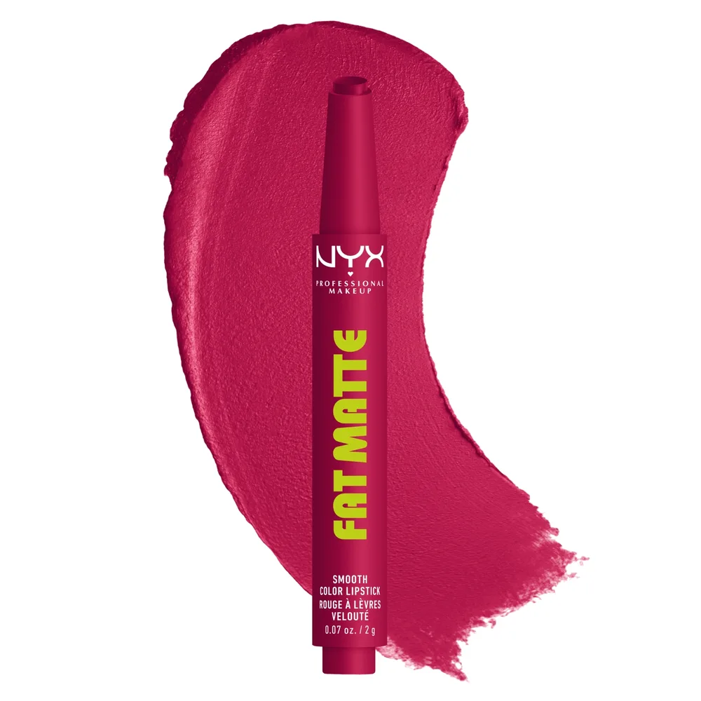 Помада для губ NYX Professional Makeup Fat Matte Smooth Color матовая кремовая в стике с кнопкой, 2 г, оттенок 14 - Hibiscus Hug