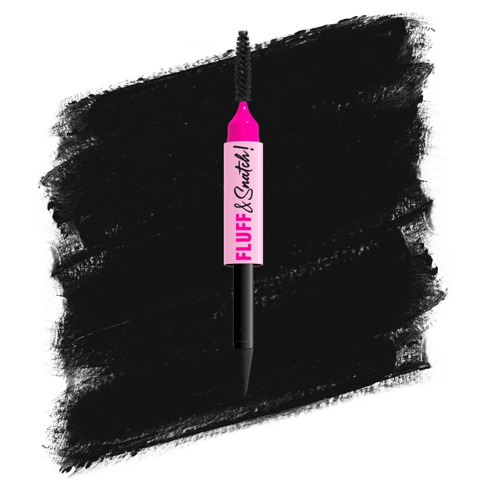 Карандаш для бровей NYX Professional Makeup Fluff Snatch пудровый, со встроенным спонжем, 1 г, оттенок 08 - Black
