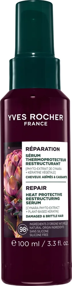 Укрепляющая термозащитная сыворотка с био-артишоком Yves Rocher Repair Heat Protective Restructuring Serum, 100 мл