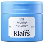Пэды для лица Dear Klairs EGF Blue Calming Toner Pad тонизирующие, двусторонние, 60 штук — фото 1