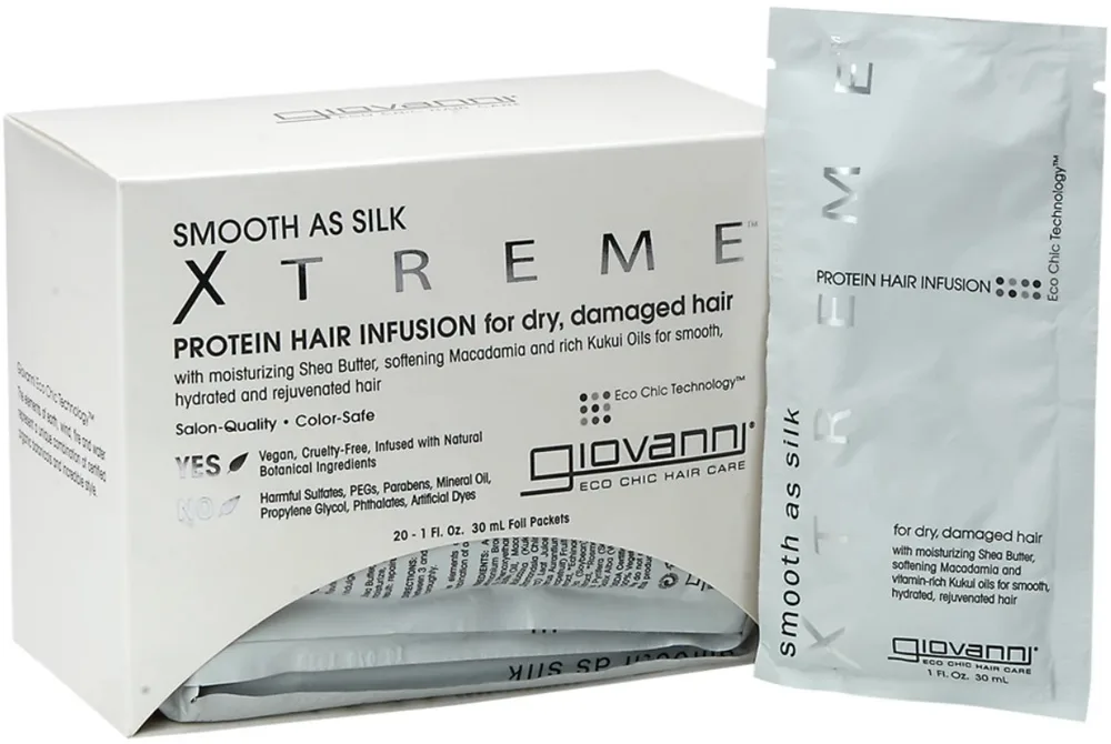 Маска для волос Giovanni Eco Chic Hair Care Protein Hair Infusion протеиновая, в саше, 20 x 30 мл