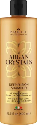 Шампунь Brelil Argan Crystals с маслом льна и экстрактом шафрана для блеска, 400 мл