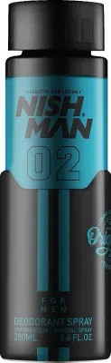Дезодорант-спрей Nishman 02 For Men Deodorant Spray мужской, до 24 часов защиты, 200 мл