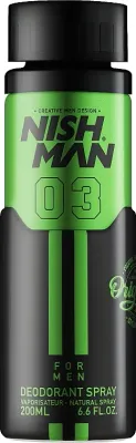 Дезодорант-спрей Nishman 03 For Men Deodorant Spray мужской, быстросохнущий, 200 мл