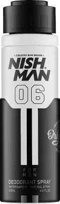 Дезодорант-спрей мужской Nishman 06 For Men с защитой от пота и свежим ароматом, 200 мл