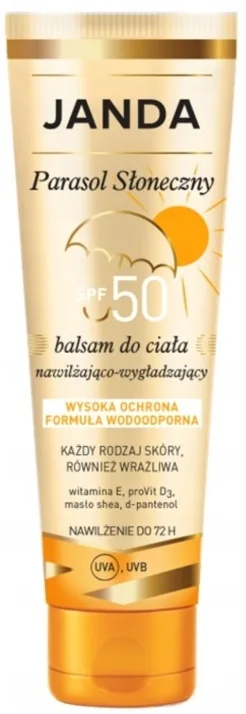 Бальзам для загара Janda Sun Umbrella SPF50 увлажняюще-разглаживающий, 150 мл
